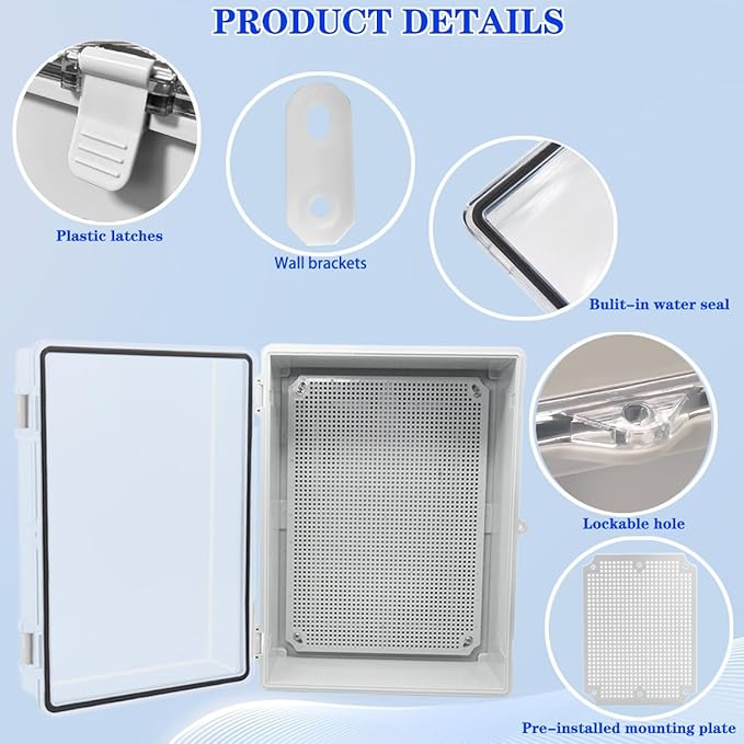 Waterproof Outdoor Electrical Box Junction Box Weatherproof IP67 ABS Plastic - Image 3