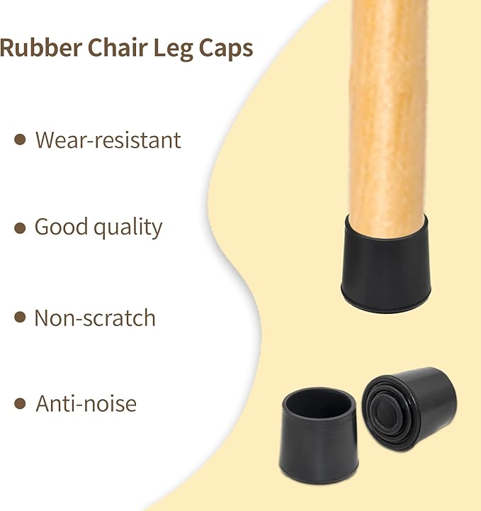 Flyshop 1-1/4", 32 mm, Patio Round Chair Leg Caps, Furniture Table Feet Covers - Image 6