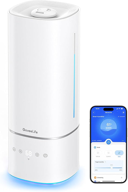 GoveeLife Humidifiers for Bedroom, 6L Top Fill Cool Mist Humidifier for Large by GoveeLife