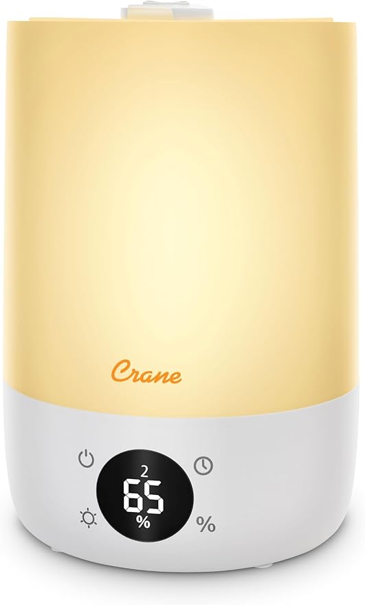 Crane Ultra-Quiet 3-in-1 Humidifier, Essential Oil Aroma Diffuser & Soothing by Crane