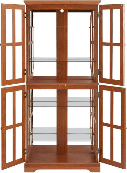 Lighted Glass Curio Cabinet - Image 4