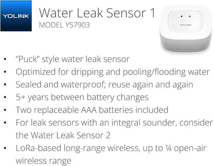 YoLink Smart Home Starter Kit: Hub & 3-Pack Water Leak Sensor 1, LoRa Up to 1/4 - Image 2