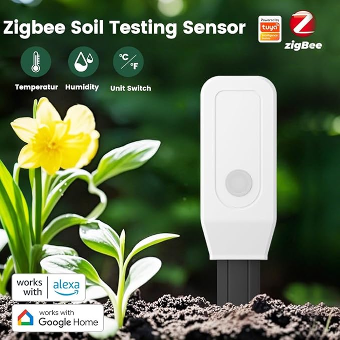 Zigbee Smart Soil Sensor, Temperature and Moisture Meter - Image 2