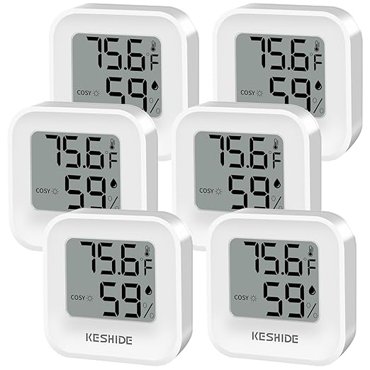 Digital Hygrometer Thermometer for Room Temperature Humidity Meter Indoor by KESHIDE
