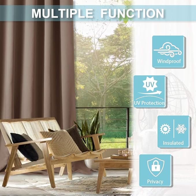 RYB HOME Extra Wide Outdoor Curtains - Image 8