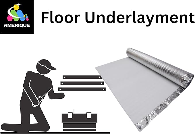 400SQFT AMERIQUE 2MM Premium Flooring Padding 3-in-1 Heavy Duty Foam Blue - Image 3