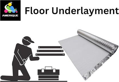 400SQFT AMERIQUE 2MM Premium Flooring Padding 3-in-1 Heavy Duty Foam Blue - Image 3