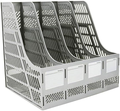 SAYEEC Sturdy Magazine Holder Organizer Desktop 4 Compartment File Holders by SAYEEC