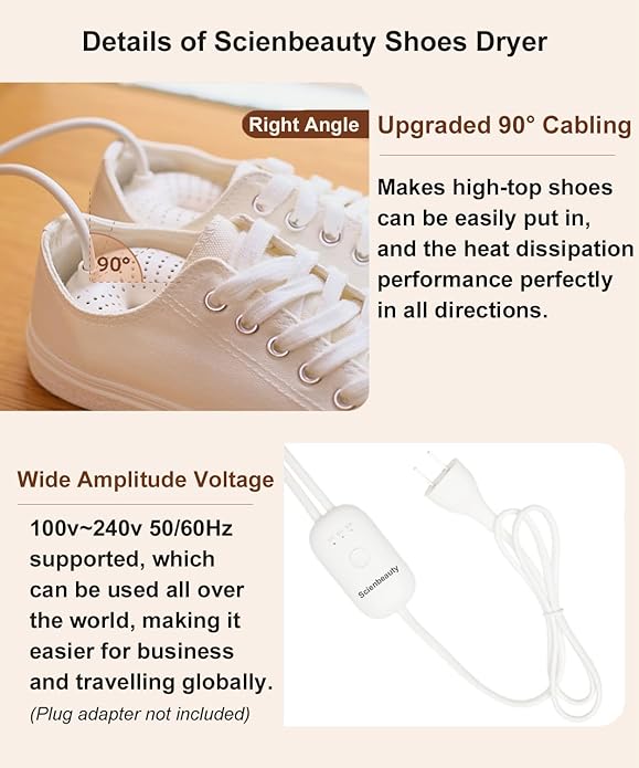 Scienbeauty Electric Shoe Dryers, Portable Boots Dryer Machine - Image 4