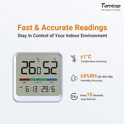 Temtop Indoor Thermometer Hygrometer, Precision Digital Temp/Humidity Monitor - Image 3