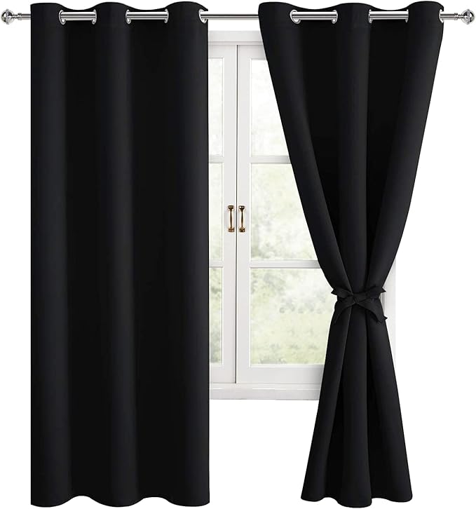 Hiasan Blackout Curtains for Bedroom, 38 x 63 Inches Length by Hiasan