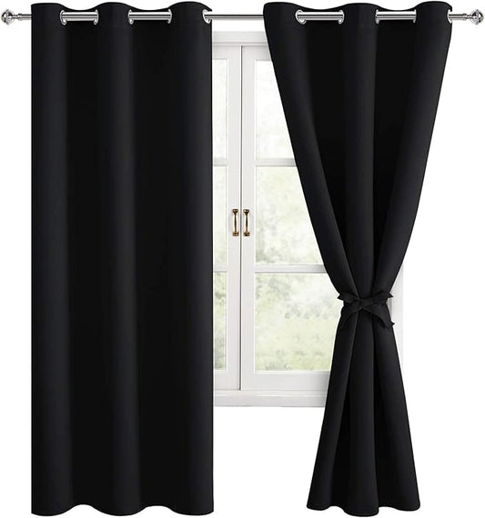 Hiasan Blackout Curtains for Bedroom and Living Room, Light Blocking, Noise by Hiasan