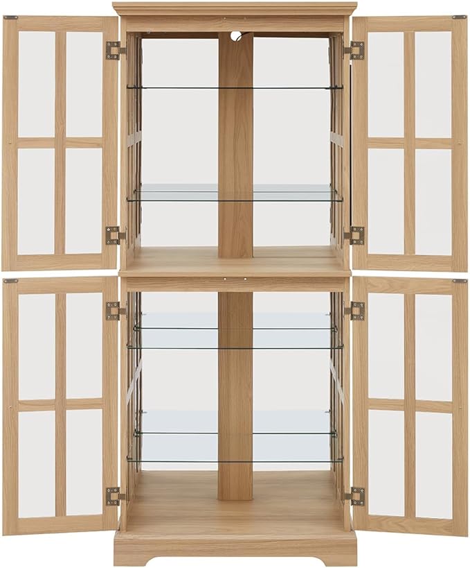 Lighted Glass Curio Cabinet - Image 9