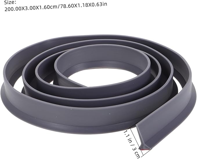 Amosfun Water Retaining Strip for Shower and Bathtub Self-Adhesive Splash Guard - Image 2