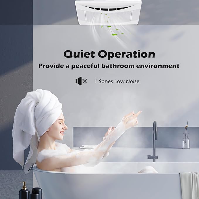 COSTWAY Bathroom Exhaust Fan, 110 CFM Ceiling Mount Exhaust Ventilation Fan - Image 5