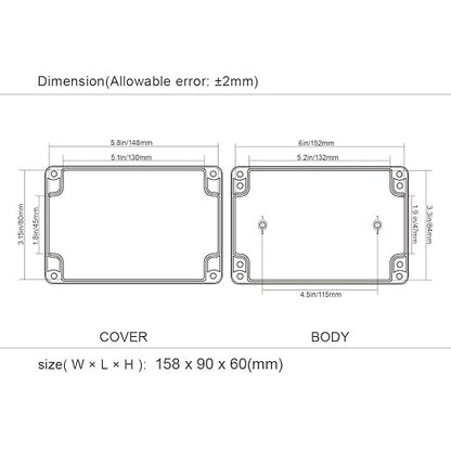 LeMotech Project Box ABS Plastic Junction Box IP65 Waterproof Electrical Boxes - Image 8