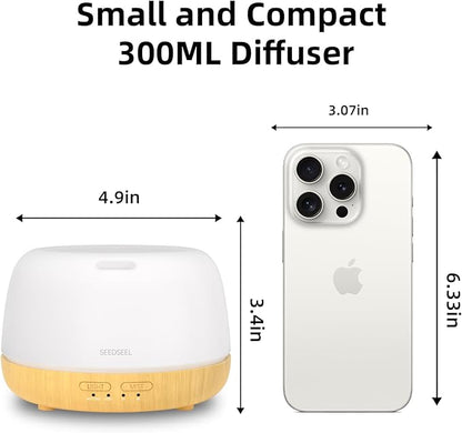 300ML Essential Oil Diffuser, Quiet 8 Hours Operation, 7-Color LED Light - Image 2