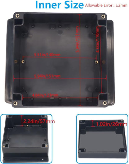 Project Box ABS Black Electrical Boxes IP67 Outdoor Waterproof Junction Box - Image 5