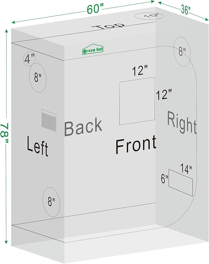 Indoor Grow Tent for Plants 36"x60"x78" Mylar Hydroponic Grow Tents Indoor Grow - Image 8