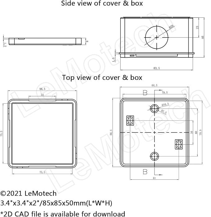 LeMotech ABS Plastic Dustproof Water Resistant IP55 Junction Box Universal - Image 6