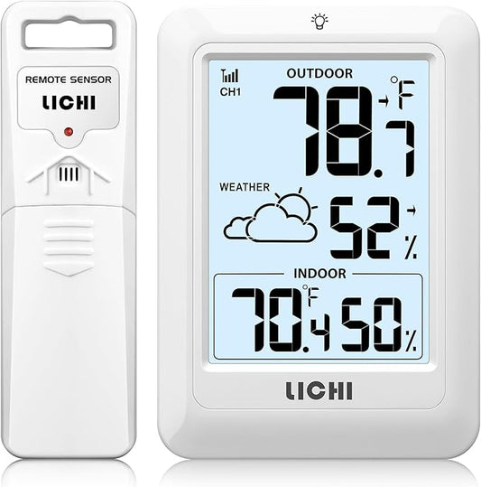 Indoor Outdoor Thermometer Wireless Weather Station, Internal External by Unknown