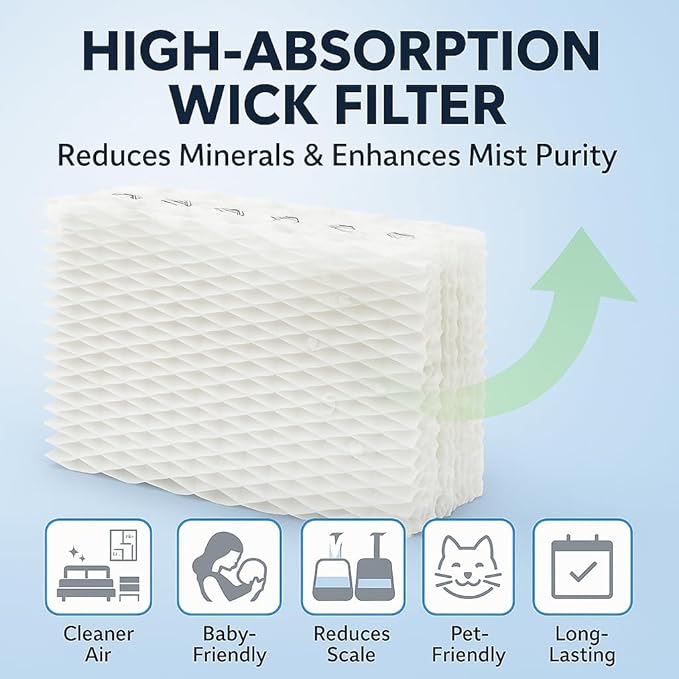 WF813 Humidifier Filter Replacement, High-Density Wick Filters Compatible - Image 6