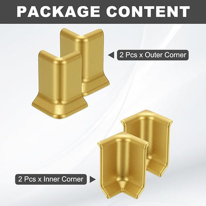 uxcell Self Adhesive Baseboard Corner Blocks, 2.2 Inch Wall Edge Corner - Image 3
