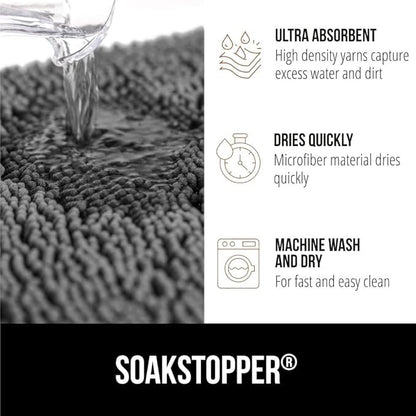 GORILLA GRIP SOAKSTOPPER Dog Door Mat, 30x20 Machine Washable Rug Absorbent - Image 4