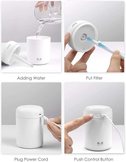 Colorful Cool Mini Humidifier, USB Personal Desktop Humidifier - Image 6