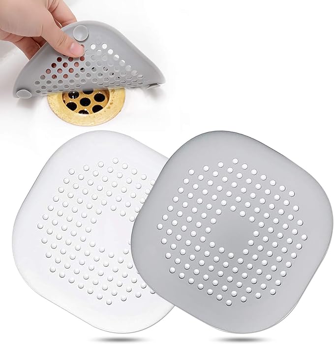 Hair Drain Catcher, Square Drain Cover by Bovinde