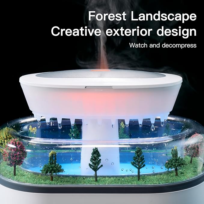 Essential Oil Diffuser 250ML Cloud Humidifier Rain Water Drip Diffuser - Image 4
