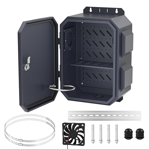 Joinfworld Outdoor Electrical Box, Metal Outdoor Enclosure Box Waterproof IP65 by Joinfworld