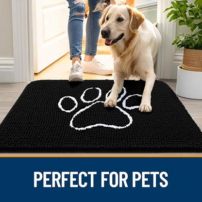 OLANLY Dog Door Mat for Muddy Paws 48x30, Paw Print Design, Absorbs Moisture - Image 6