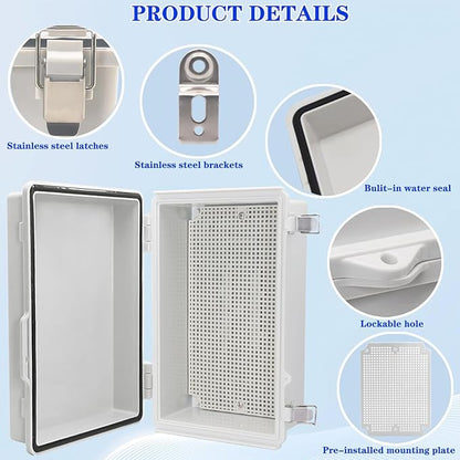 Waterproof Outdoor Electrical Junction Box Weatherproof IP67 ABS Plastic - Image 3