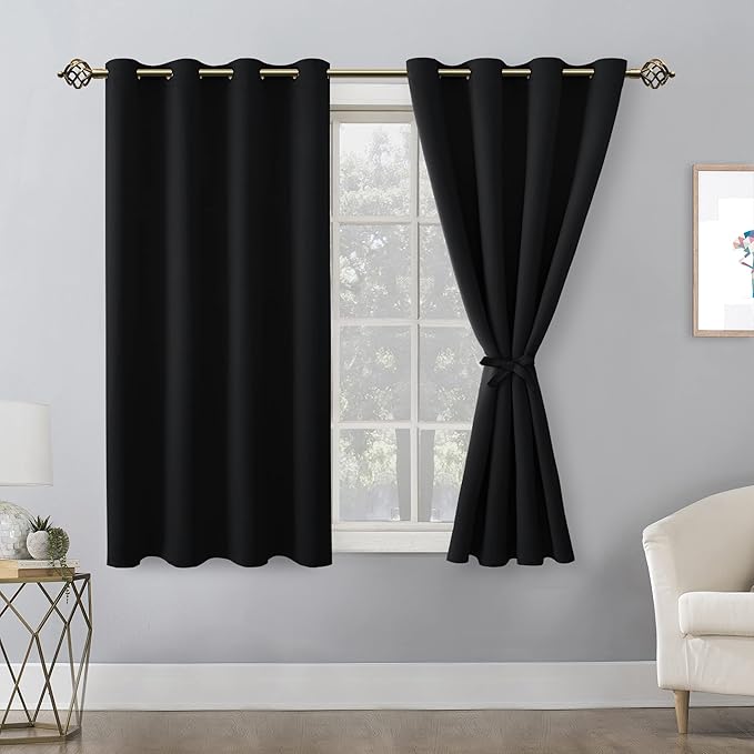 Hiasan Blackout Curtains for Bedroom, 52 x 54 Inches Long - Image 2
