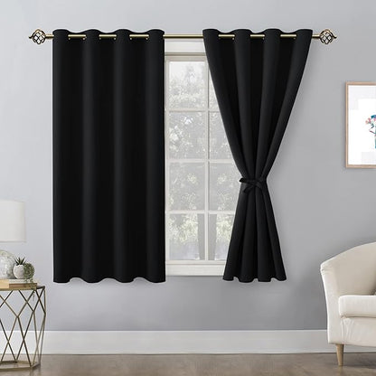 Hiasan Blackout Curtains for Bedroom, 52 x 54 Inches Long - Image 2