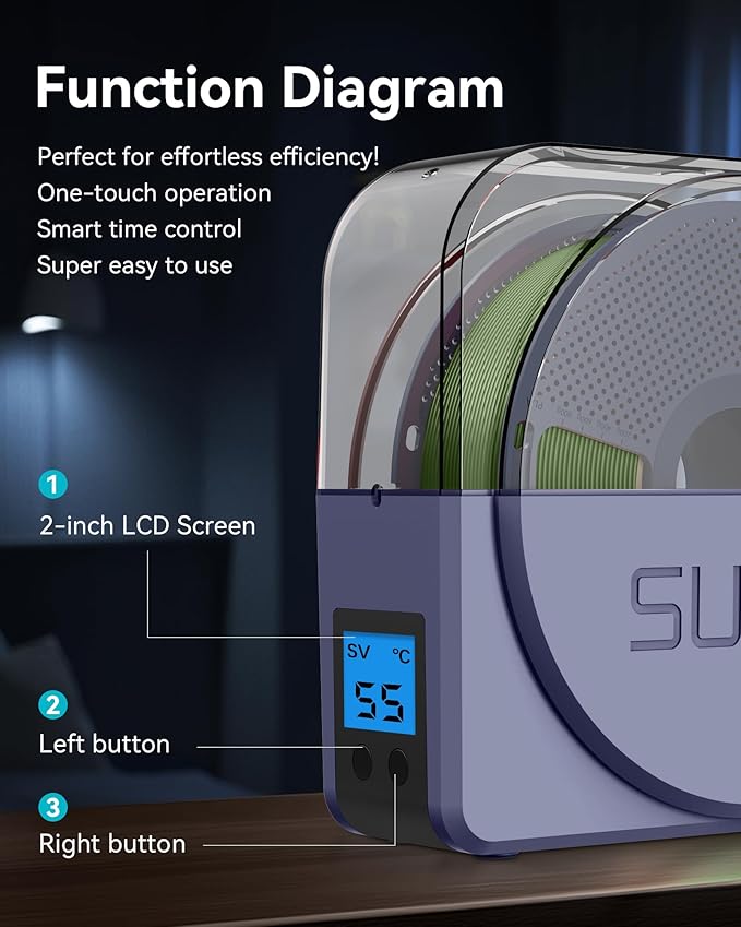 SUNLU Official Filament Dryer S1 Plus, Built-in Circulation Fan, Filament Dryer - Image 4