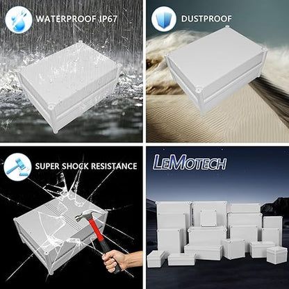 LeMotech Junction Box IP67 Waterproof Dustproof ABS Plastic Project Box - Image 8