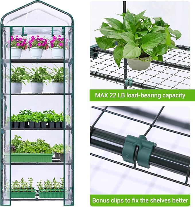 Mini Greenhouse for Outdoors Indoor: Ohuhu Small Plants Green House - Image 3