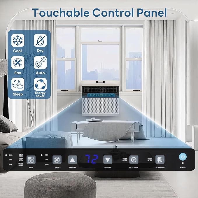 ZAFRO 10000 BTU U Shaped Window Air Conditioner Cools up to 450 Sq. Ft. - Image 5