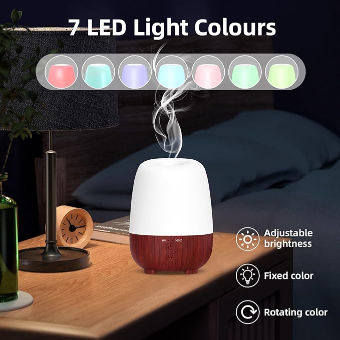150ML Cordless Essential Oil Diffuser, Rechargeable Battery-Operated Quiet - Image 7