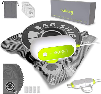 Vacuum-Sealed 3D Printing Filament Kit, 20 Packs Lightproof Storage Bags by PortableStorageExpert