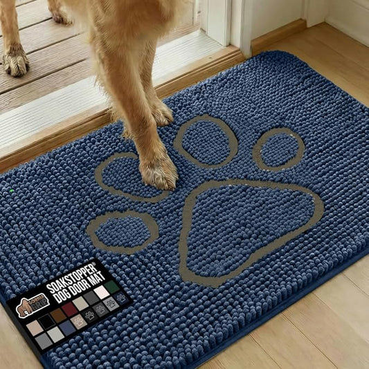 GORILLA GRIP SOAKSTOPPER Dog Door Mat, 36x24 Machine Washable Rug Absorbent by GorillaGrip