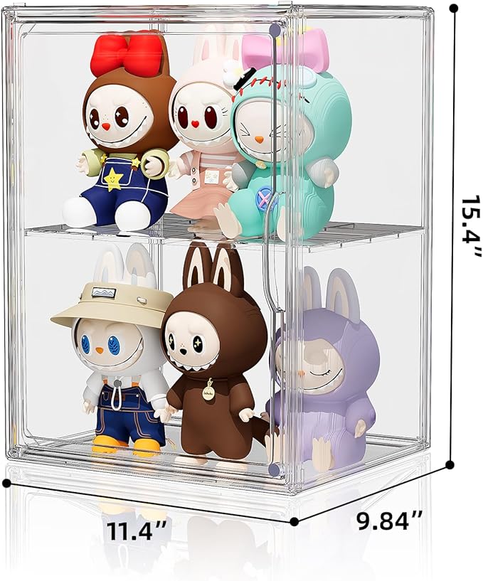 Clear Acrylic Display Case, Super Large Stackable Storage Bins Magnetic - Image 2
