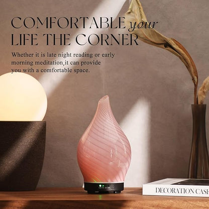 Porseme 150ml Essential Oil Diffuser Glass Color Changing Aroma Air Diffusers - Image 7