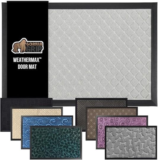 GORILLA GRIP 100% Waterproof All-Season WeatherMax Doormat US Designed Natural by GorillaGrip