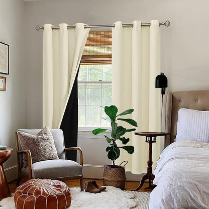 BGment Cream 100% Blackout Curtains - Image 2