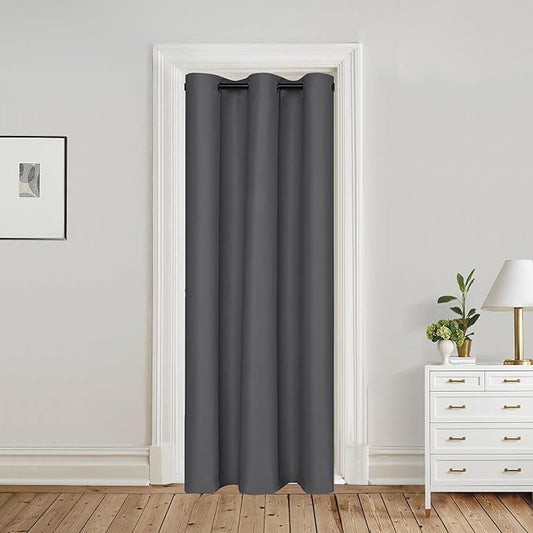 Hiasan Blackout Door Curtains for Doorways Privacy, 34 x 80 Inches, Grommet by Hiasan