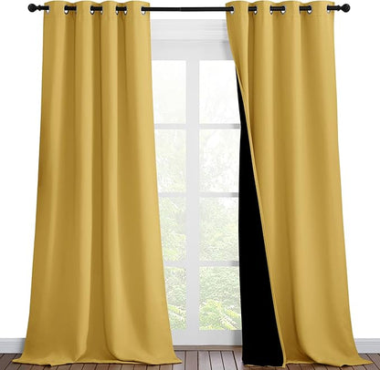 NICETOWN 100% Blackout Blinds, 46 inches x 96 inches, Laundry Room Decor Window by NICETOWN