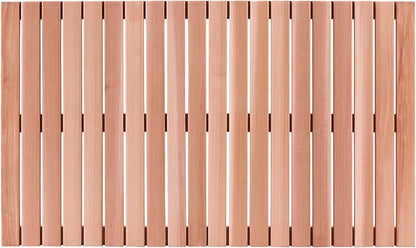 bingaai Cedar Wood Bath Mat 40"×23.6", Cedar Wooden Bath Mats, Wood Shower by WhenStyleMeetsPracticality